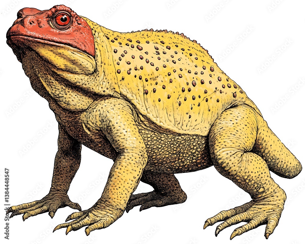 Fototapeta premium Yellow Toad Profile.
