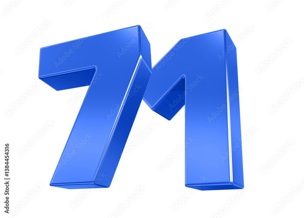 Blue Number 71 Blue Number 71