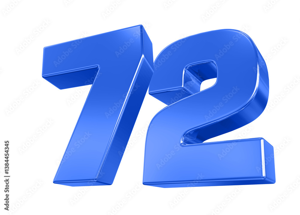 Blue Number 72 Blue Number 72