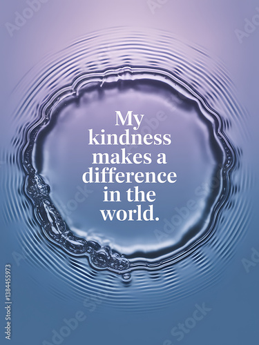 Purple Ripple with “Kindness Makes a Difference” Quote