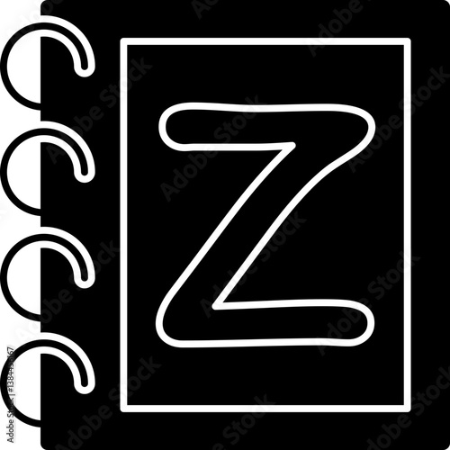 Canvas Print Capital Letter Z Icon