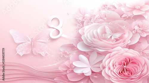 Pink Floral International Women's Day Design