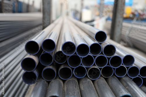 steel pipe product group square pipe Construction steel products such as black steel pipes, image ideas, examples of steel products.metal warehouse industry, delivery to customers.	
Steel Tube