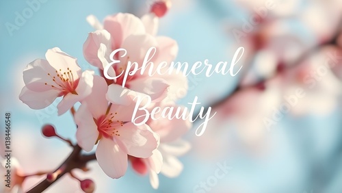 pink cherry blossom and floriography photo