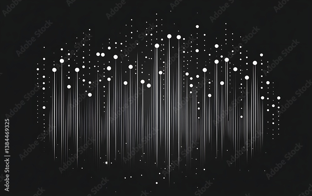 White vector line drawing of an equalizer on a black background, a simple design with simple lines White vector line drawing of an equalizer on a black background, a simple design with simple lines
