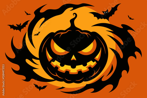 vector illustration of a halloween pumpkin