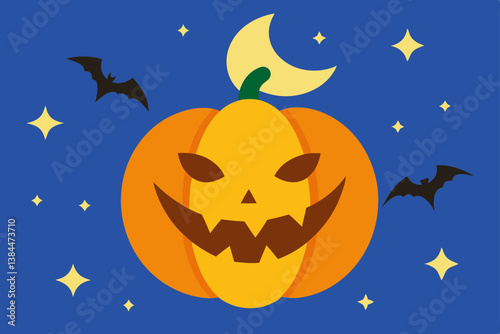 halloween background with pumpkin