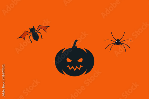 halloween background with pumpkins
