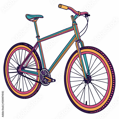 bicycle on a white background