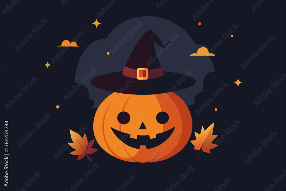 Halloween background with pumpkin and bats Halloween background with pumpkin and bats