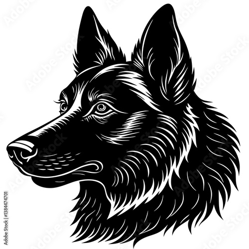 vector illustration of a dog