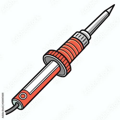 vector illustration of a soldering iron 