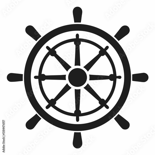 steering wheel and compass