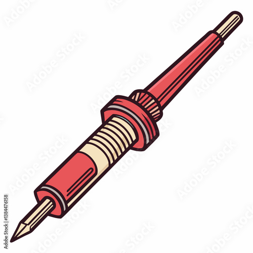 vector illustration of a soldering iron 