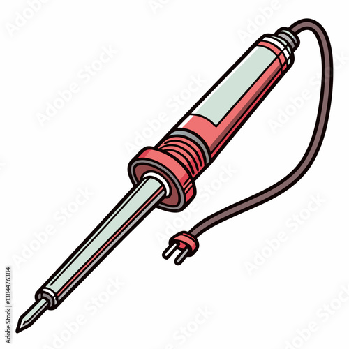 vector illustration of a soldering iron 