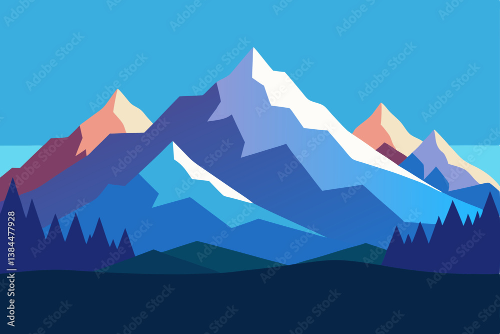 Naklejka premium mountain landscape in the mountains