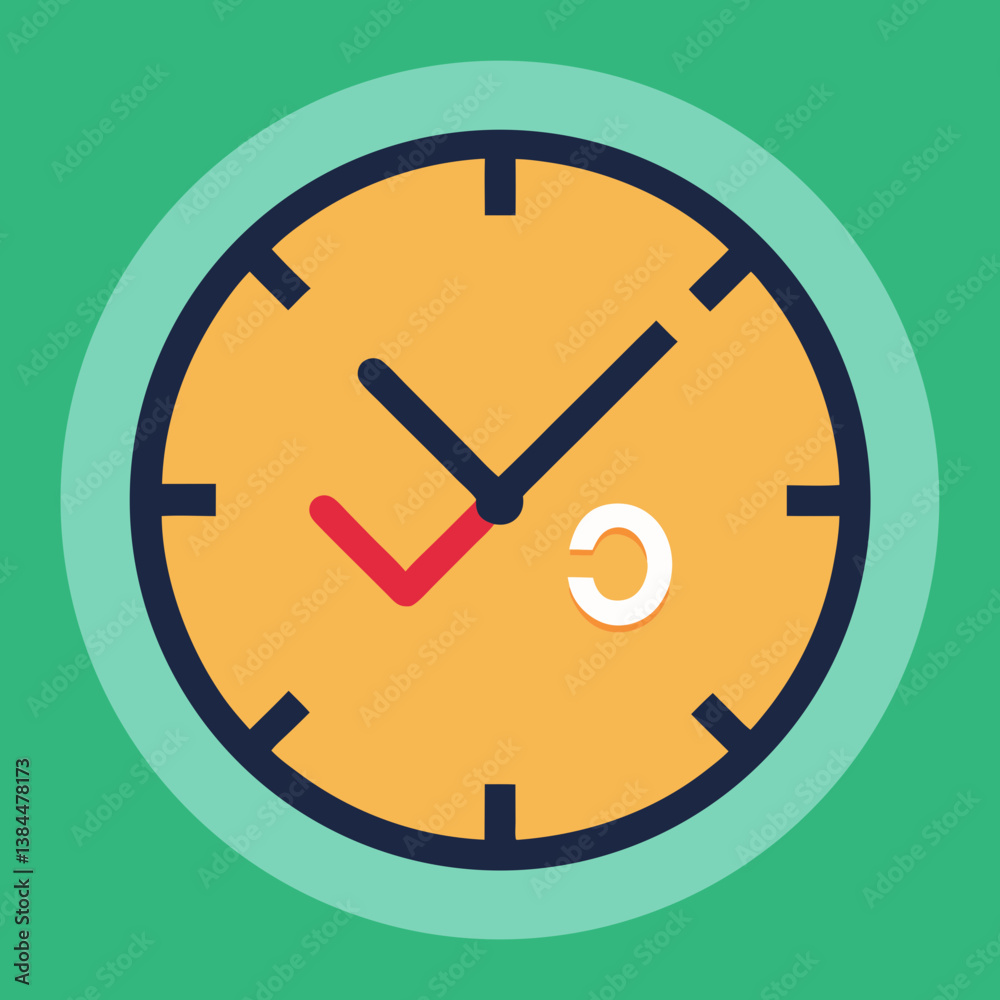 clock on a white background