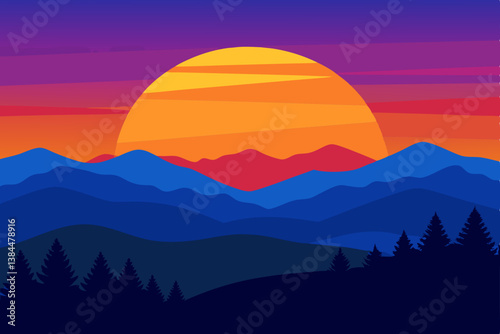 sunrise in mountains