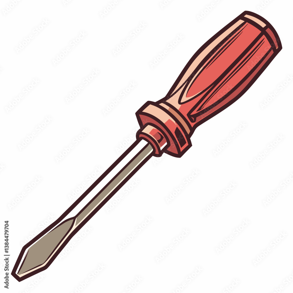 Fototapeta premium screwdriver isolated on white