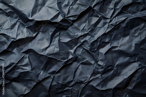 Wallpaper Mural Close up and artistic view of crumpled paper surface with rough texture and complex shadows, macro photography style detail of folds, light effects show vintage and artistic Torontodigital.ca