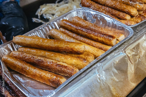 Obraz na płótnie Sausage Sizzle BBQ in Australia w salonie