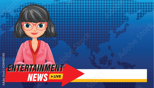 Animated Entertainment News Background