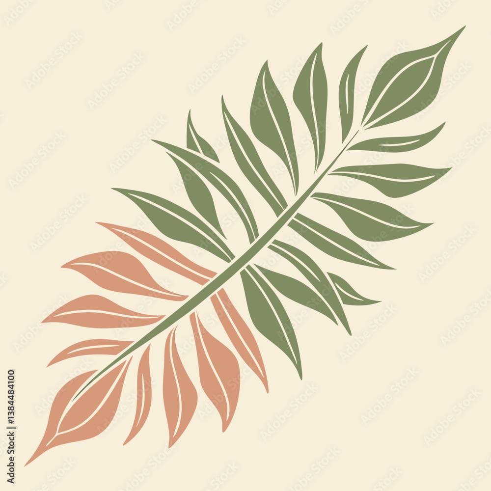 Naklejka premium green leaves vector illustration