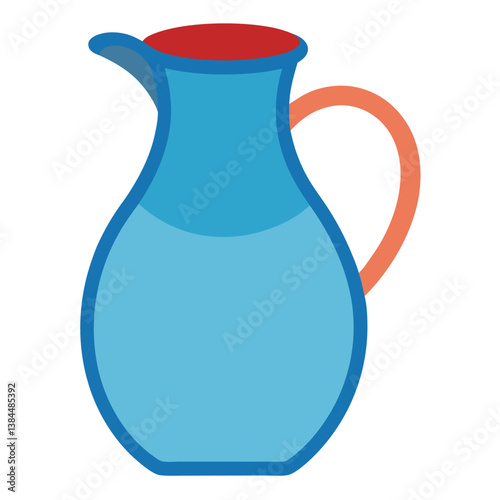 blue vase isolated on white