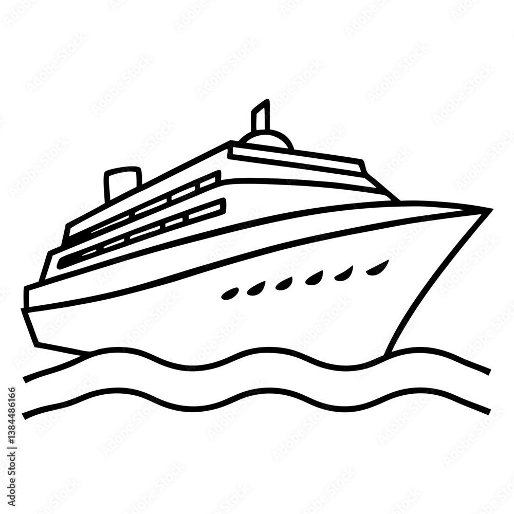 cruise ship vector illustration cruise ship vector illustration
