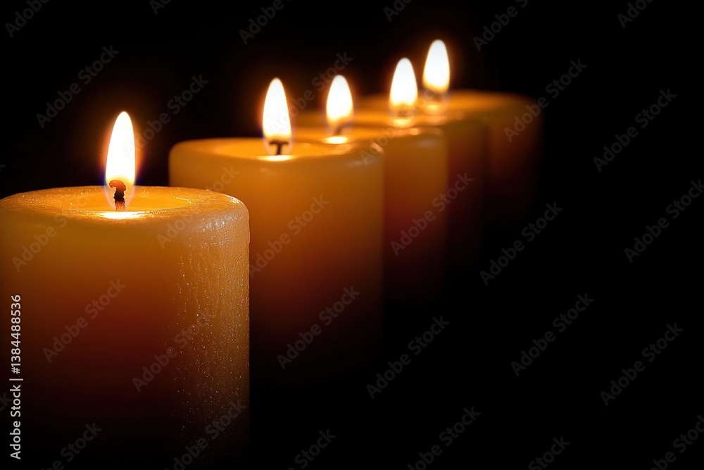 Glowing candles on dark background romantic minimalism serenity calm meditation relaxation spirituality Glowing candles on dark background romantic minimalism serenity calm meditation relaxation spirituality
