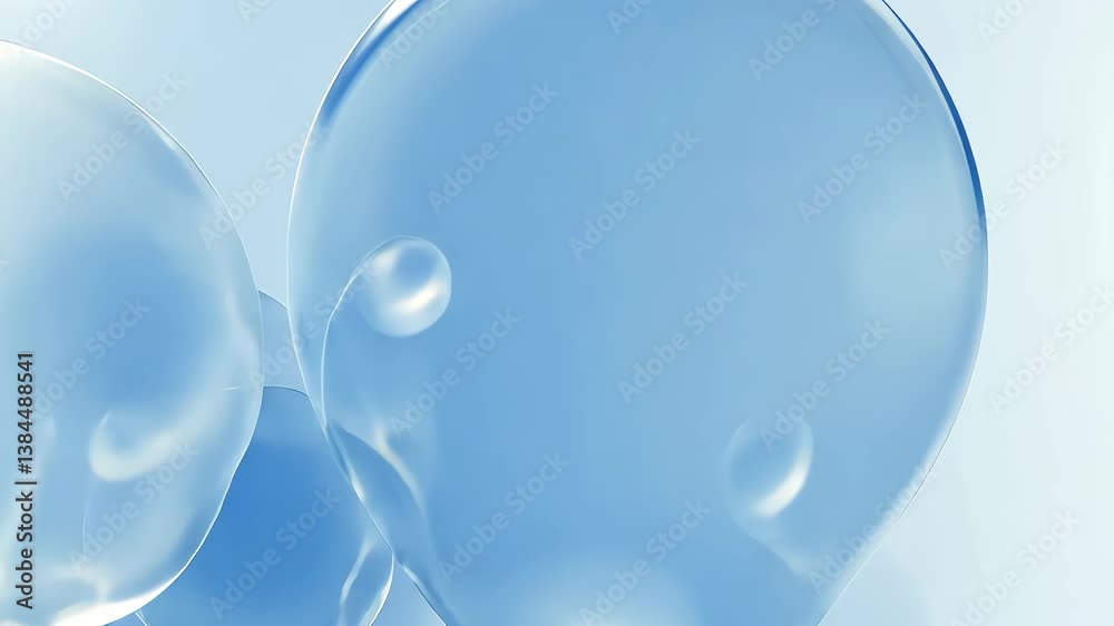 Abstract Pale Blue Spheres Background with Transparent Bubbles and Clean Minimalist Design Abstract Pale Blue Spheres Background with Transparent Bubbles and Clean Minimalist Design