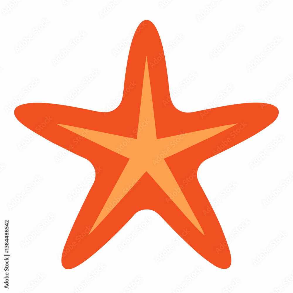 Obraz premium red starfish isolated on white