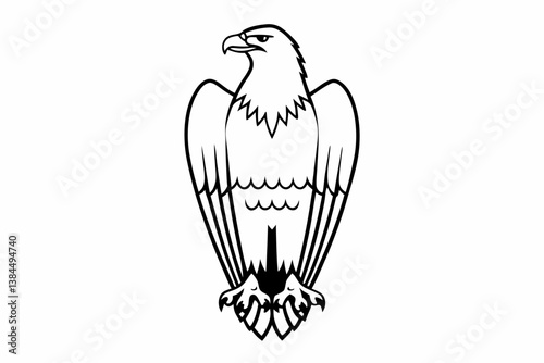 bird of prey isolated on white