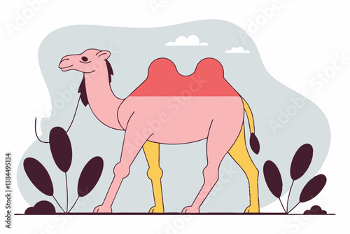 camel cartoon vector illustration