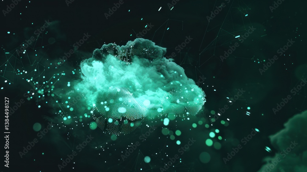 Fototapeta premium Abstract Cloud Concept - Digital Network