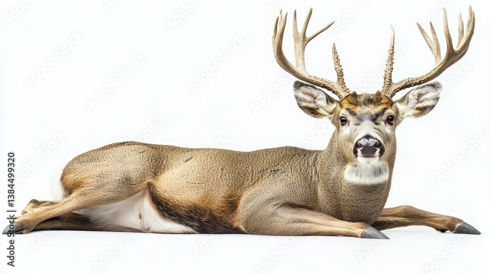 Fototapeta premium Deer isolated on white background
