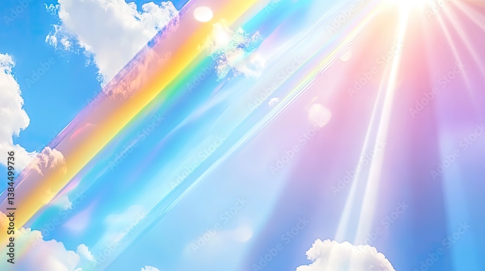 Fototapeta premium Colorful display of light and clouds aerial landscape photography showcasing nature’s serenity