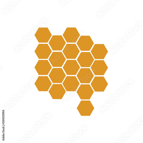 honeycomb bee icon on white background. honeycomb icon for your web site design, logo, app, UI. flat style. honey comb sign.