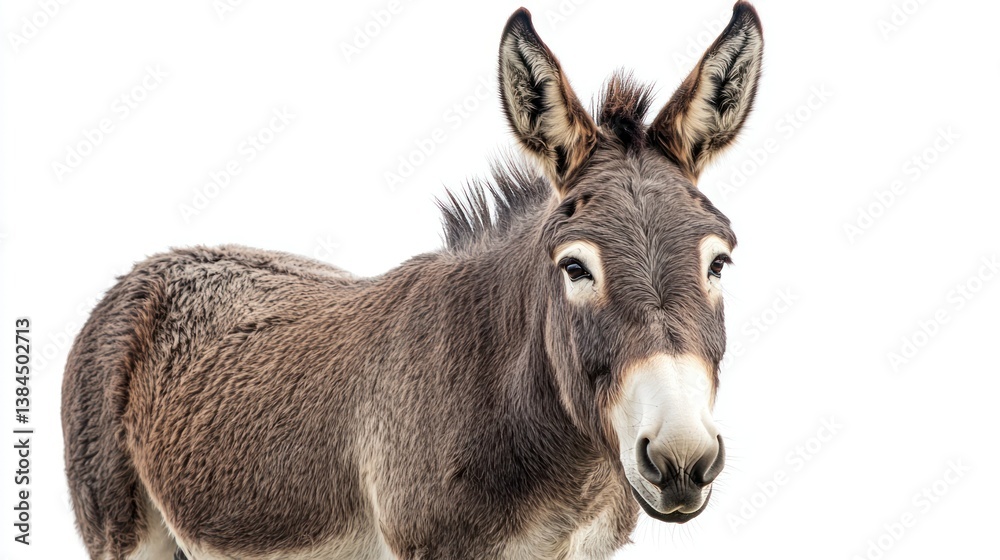 Fototapeta premium Donkey isolated on white background