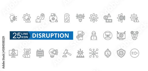 Disruption icon set