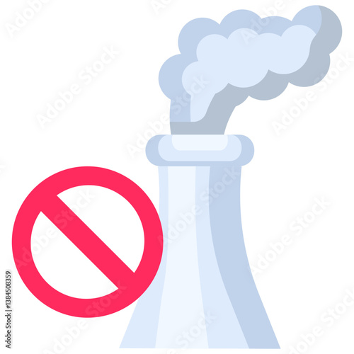 Zero Emission flat icon