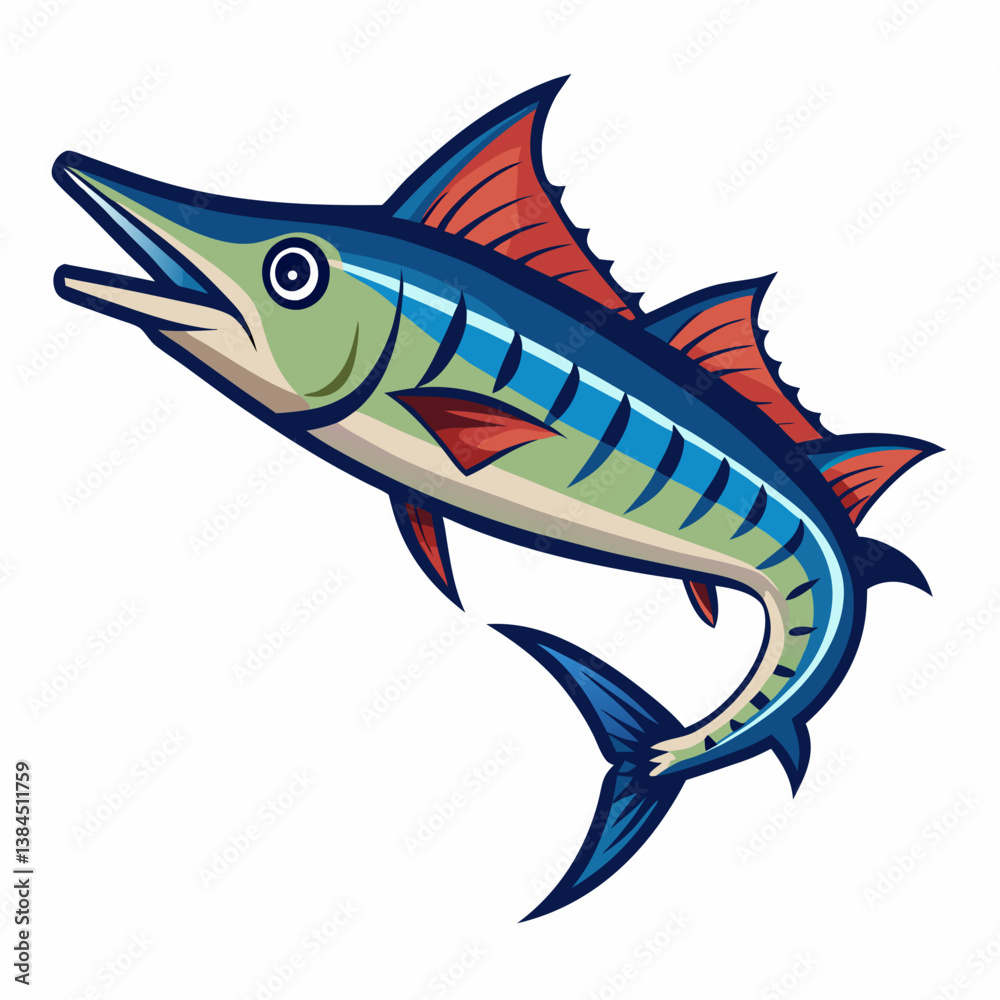 Fototapeta premium vector illustration of a fish