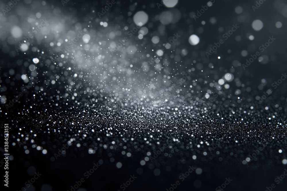 Abstract dark background with glittering bokeh lights and sparkling particles. Abstract dark background with glittering bokeh lights and sparkling particles.