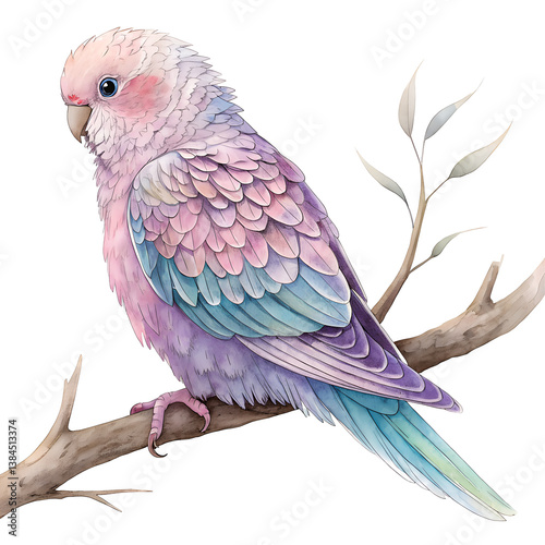 parrot on white background