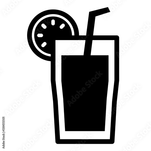 Refreshing Juice Glass with Orange
