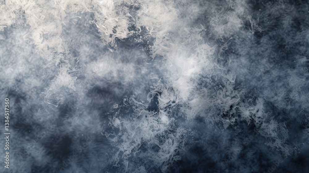 smooth gradient of silver mist creates ethereal background, evoking sense of calm and tranquility