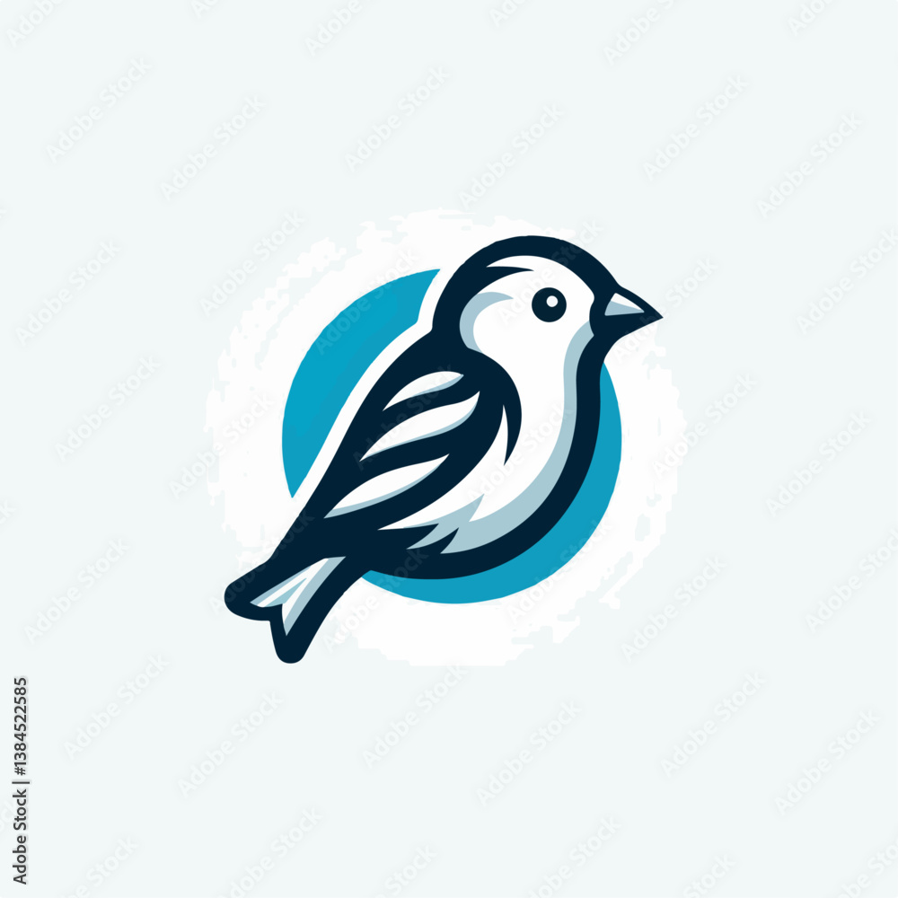 Fototapeta premium flat vector logo of a sparrow
