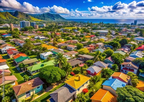 Aerial View of Hawaii Kai Homes, Honolulu Oahu - Suburban Hawaii Real Estate