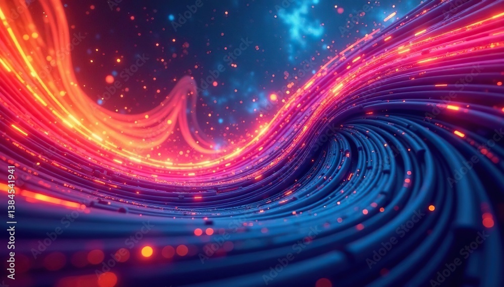 Obraz premium Abstract swirling lines creating a dynamic visual effect , silver, digital