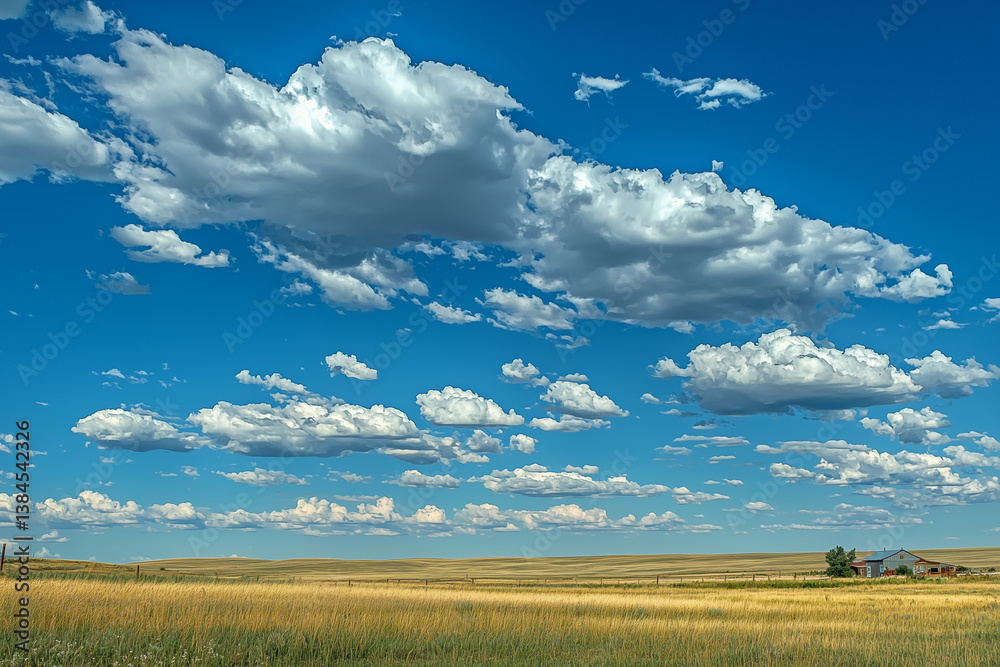 Obraz premium Blue sky and white clouds